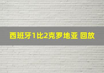 西班牙1比2克罗地亚 回放